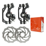 Freio Disco Bike Mecanico Absolute Diant/tras Nero Rotor Mtb