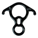 Freio Oito 8 Resgate Alumínio Preto For Rope 40kn Ce En