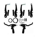 Freio V-brake Bicicleta C Manete Alumínio Logan Kit Completo