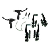 Freio V-brake Logan Para Bicicleta C/ Manete Alumínio Preto