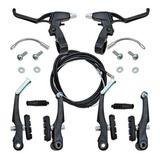 Freio V-brake Para Bike Com Manete Alumínio Preto Logan
