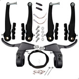 Freio V-brake Preto Manete Nylon Cabos Conduite Terminais