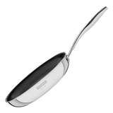 Frigideira Tramontina Grano 20cm 1,2l Em Aço Inox Com Corpo Triplo Revestimento Interno Em Antiaderente Com Cabo