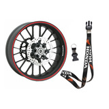 Friso + Chaveiro Rodas Refletivo 10mm Motos Honda Todas 
