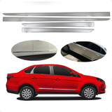 Friso Lateral Cromado Para Fiat Grand Siena 2014 4 Portas