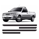 Friso Lateral Da Porta Courier Modelo Original Preto 97/...