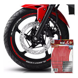 Friso Refletivo Roda Aro 13 Ao 22 Dl 650xt V-strom Vermelho