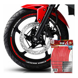 Friso Refletivo Roda Aro 13 Ao 22 Honda Cbr 600f Vermelho