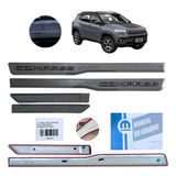 Frisos Lateral Mopar Emblema Grafite Jeep Compass 80 Anos 