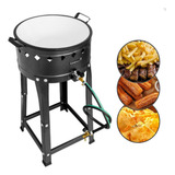 Fritadeira Fogão Pasteleiro Industrial Tacho 6 Litros A Gás