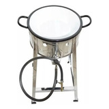 Fritador Pasteleiro Inox Tacho 16 Gás 7 L Frituras Em Geral 