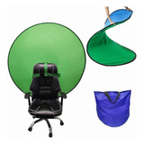 Fundo Verde E Azul Portátil P/ Cadeira Home Office Gravação