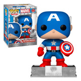 Funko Pop Capitão América #06, Exclusivo Do Aniversário Da Marvel