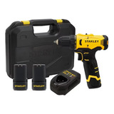 Furadeira E Parafusadeira Stanley Modelo Scd10d2k Com 1 Carregador E 2 Baterias 12v
