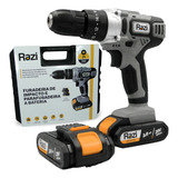 Furadeira Impacto E Parafusadeira À Bateria 21v Bivolt Com Maleta + Bateria Reserva Razi Cor Preto/prata 50/60hz 110v/220v 29487