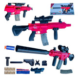 Fuzil Arma De Brinquedo Com Dardos E Capsulas Nerf Rifle