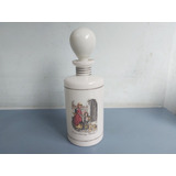 G 02 - Antiga E Bela Garrafa Em Opalina Branca Com Decalque