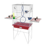 Gaiola Com Pé P/ Calopsita Mansa Luxo Vivopet Rosa Pink
