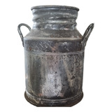 Galão De Leite Metal Antigo Latão De 10 Litros