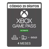 Game Pass Ultimate 4 Meses - Código 25 Dígitos Br
