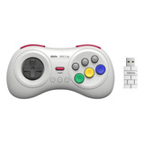 Gamepad 8bitdo M30 2.4g Sem Fio Para Sega Genesis Mini White