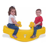 Gangorra Infantil Cavalinho Amarelo Com Som Xalingo