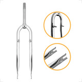 Garfo Bicicleta Aro 26 Cromado Standard Dnz 21,1mm Bike Mtb