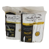 Garfo Faca Descartável Talher Inquebrável Churrasco 100un