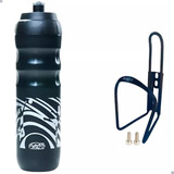 Garrafa Caramanhola Termica Bike Squeeze + Suporte Aluminio