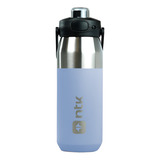 Garrafa Térmica Bike Trilha Camping Isomax 750ml Ntk C/alça Cor Azul-claro