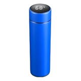 Garrafa Térmica Em Aço Inox Com Termômetro Led Digital 500ml Cor Azul