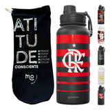 Garrafa Térmica Flamengo Oficial Gocase Original 950ml - Kit