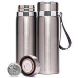 Garrafa Térmica Inox 1 Litro Água Gelada Quente Com Vedação Cor Prata