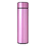 Garrafa Térmica Inteligente Aço Inox Sensor Display Digital Cor Rosa Metalizado