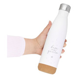 Garrafa Térmica Squeeze Inox 560ml Parede Dupla Vácuo Ideiaz Cor Branco