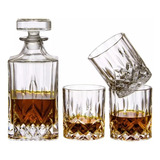 Garrafa Whisky Licoreira 1l Licor Kit 6 Copos 310ml Bebidas