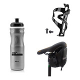 Garrafinha De Agua Térmica Para Bike+suporte +bolsa De Selin
