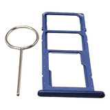 Gaveta Bandeja Suporte Slot Chip Para Galaxy A02s A025 Cor Azul