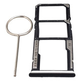 Gaveta Bandeja Suporte Slot Chip Para Poco M3 Cor Preto