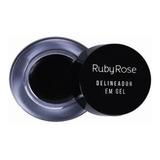 Gel Delineador Maquiagem Preto Fosco Longa Duração Ruby Rose