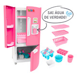 Geladeira Infantil Grande Sai Água Cozinha Menina Geladeira