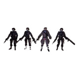 Gi Joe 25th 4 Pack Cobra Night Watch Commander + Troopers