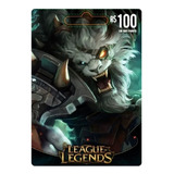 Gift Card League Of Legends Digital R$ 100