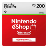 Gift Card Nintendo Switch Eshop Br R$ 200 Reais