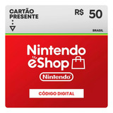 Gift Card Nintendo Switch Eshop Br R$ 50 Reais
