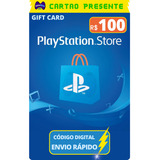 Gift Card Playstation Cartao Psn Br R$ 100 Reais
