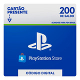 Gift Card Psn Playstation Ps4 Ps5 Cartao R$ 200 Reais Br