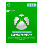 Gift Card Xbox Cartão Presente Microsoft Live R$ 110 Reais