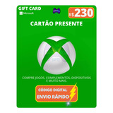 Gift Card Xbox Cartão Presente Microsoft Live R$ 230 Reais