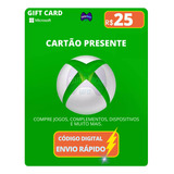 Gift Card Xbox Cartão Presente Microsoft Live R$ 25 Reais